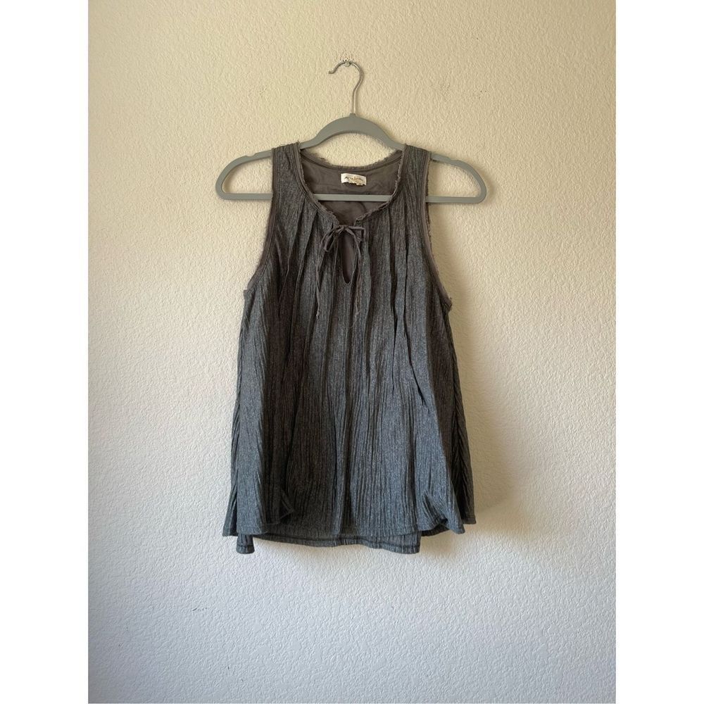 Anthropologie front tie boho sleeveless blouse size small